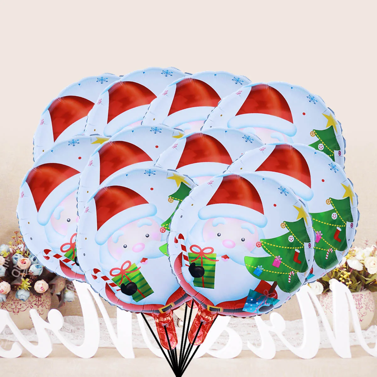 

Balloon Christmas Balloons Santa Decoration Helium Foilgiant Party Claus Birthday Large Aluminum Latex Filmmermaid