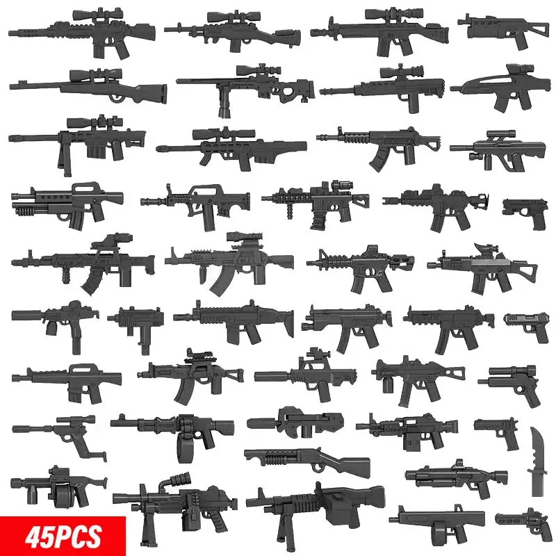 Военный MOC оружие строительный блок тяжелый пулемет Гатлин M19 NSV фигурки