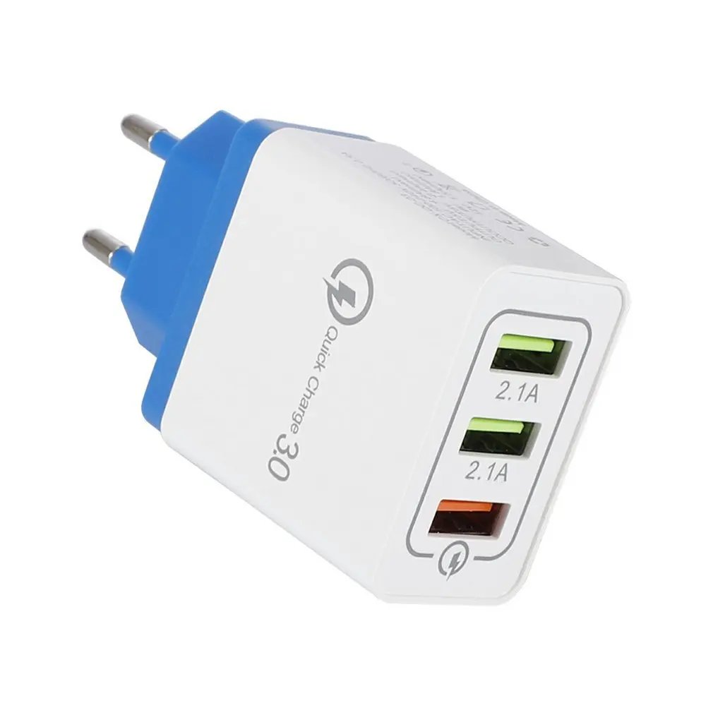 

Multi Interface 5V 9V 12V Smart Phone Charger Head 3USB QC3.0 Mobile Phone Fast Charging Charger Head