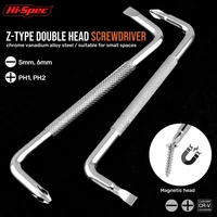 hi spec double head screwdriver z type 6mm phillips slotted magnetic tip screw driver short screwdriver repair tool