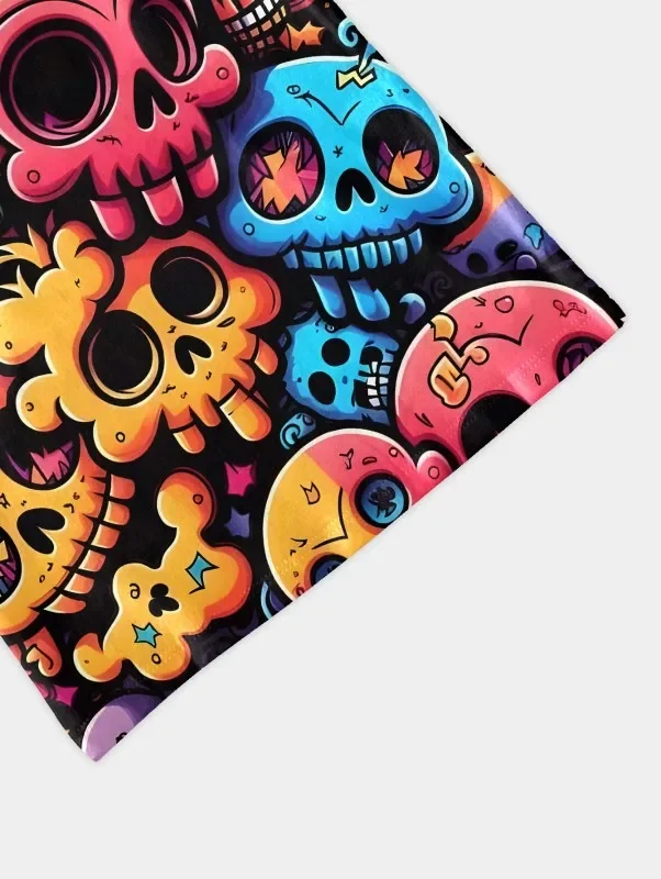 Детская Летняя Одежда Синяя Футболка С 3D Принтом Мультяшного Черепа Для