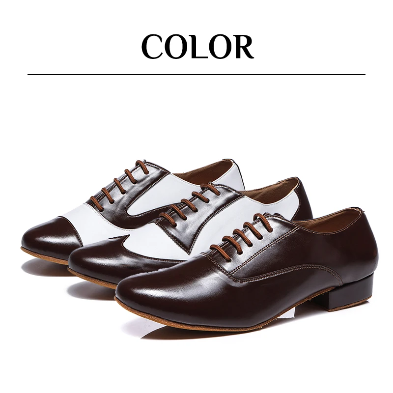 SWDZM Men's Dance Shoes Latin Shoes Big Size 38-48 Ballroom High-quality Tango Practice Latin Dancing Shoes For Men Heel 2.5CM