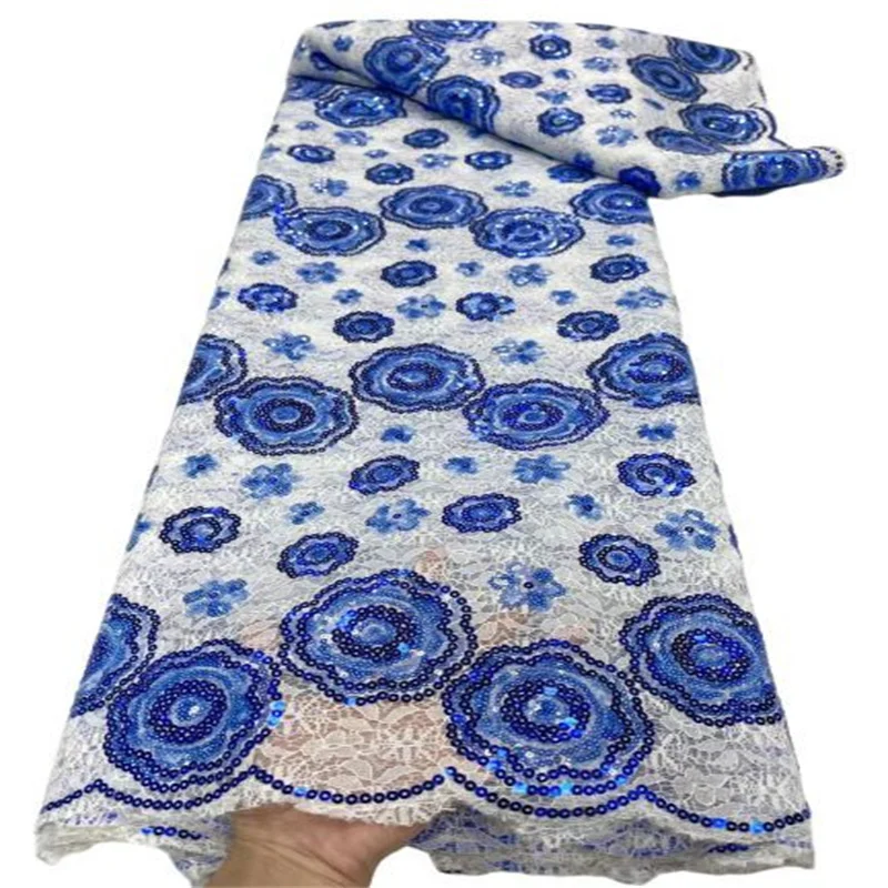 

Королевский синий Модный Африканский сетчатый кружевной материал высокое качество Блестки французская кружевная ткань 3D аппликация Сетка кружево для свадебного шитья
