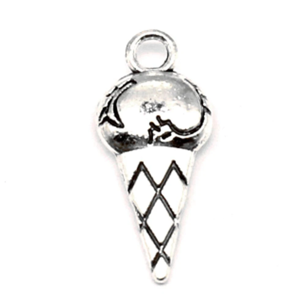 

160pcs Wholesale Jewelry Lots Ice Cream Charms Pendant Supplies For Jewelry Materials 8x18mm