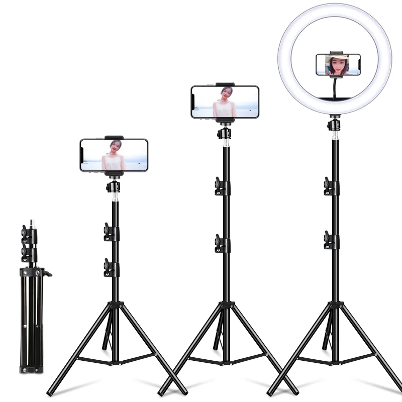 

Lighting Stand Photographic Fill Light Stand Adjustable Tripod Suit For Ring Light With 1/4 Screw Ring Lamp Softbox Live Youtube