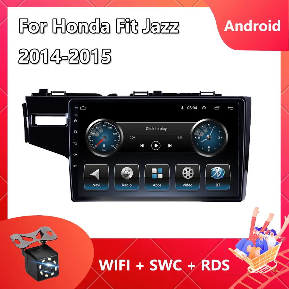 

Автомобильный радиоприемник 2Din для Honda Fit Jazz 2014-2015 LHD Android 11, навигация GPS, мультимедийный видеоплеер, Восьмиядерный, стандартный Bluetooth, FM