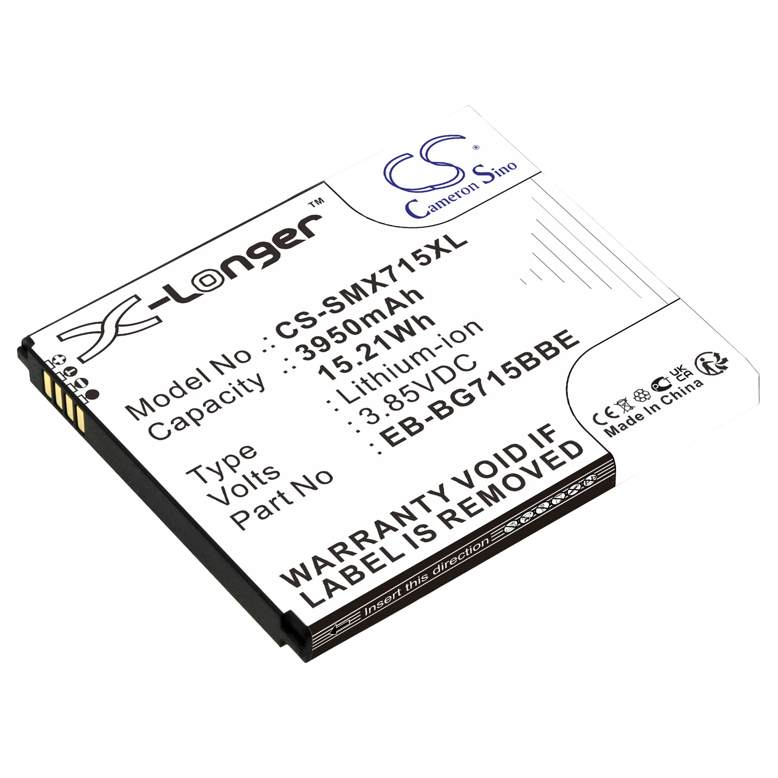 Фото Литий-ионный аккумулятор для Samsung 3.85V 3950mAh Совместимые модели: Galaxy Xcover Pro, SM-G715, SM-G715FN/DS, SM-G715U №1