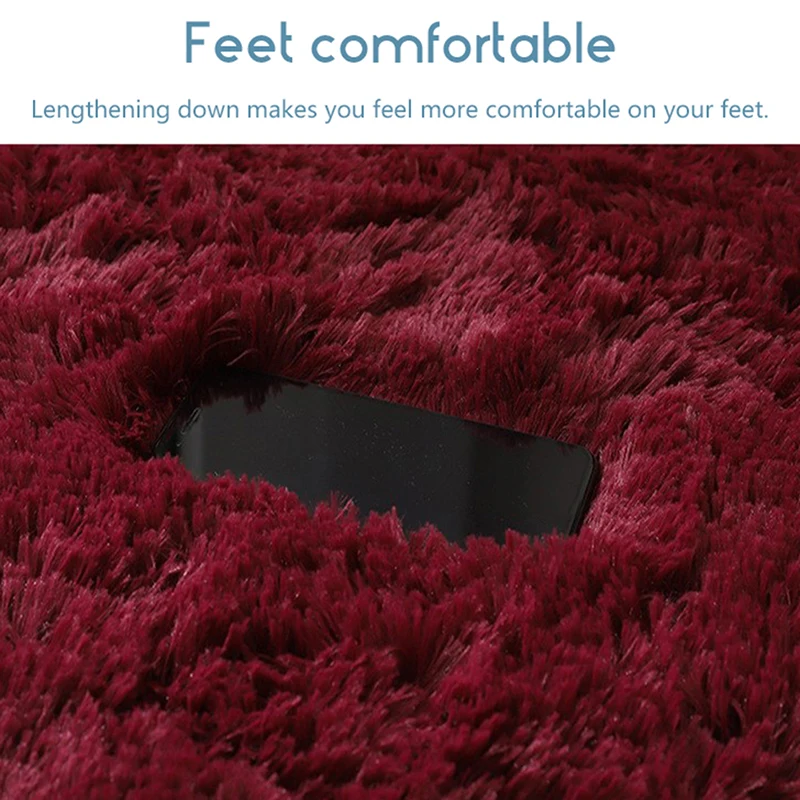 Круглый пушистый ковер 40 см