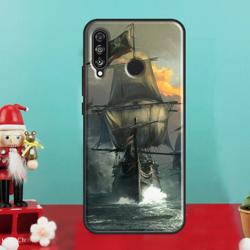 Фото Чехол с пиратским кораблем для Huawei Nova Y70 Y90 Y60 Y72 Y61 Y91 12s 12i 11i 7i 8i 9 10 SE P60 Pro P30 P40 Lite №2