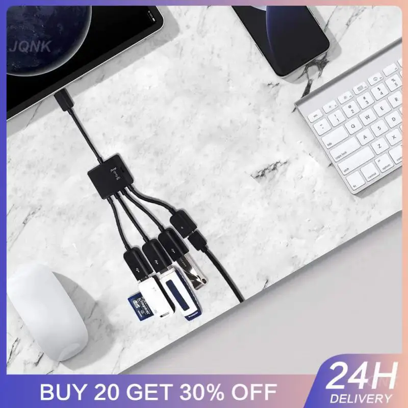 

10PCS Portable Phone Charger For Mouse Keyboard For Tablet Android Phone Adapter 4in1 4 Port Hub Multifunction 4 Port Converter