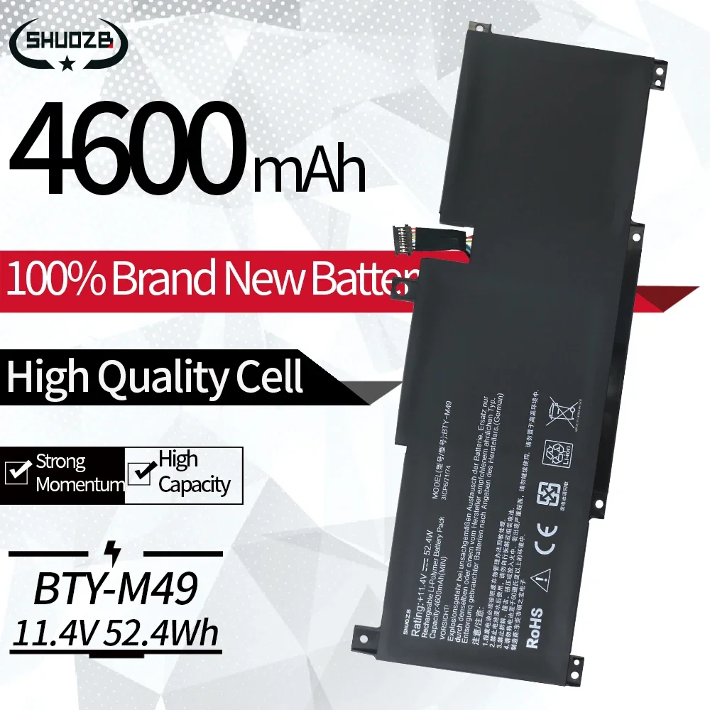 BTY-M49 Аккумулятор для ноутбука MSI Prestige 14 A10SC-057RU A10SC-009 A10RB-015CN i7-10710U A10RAS A10M MS-14C1 MS-14D1