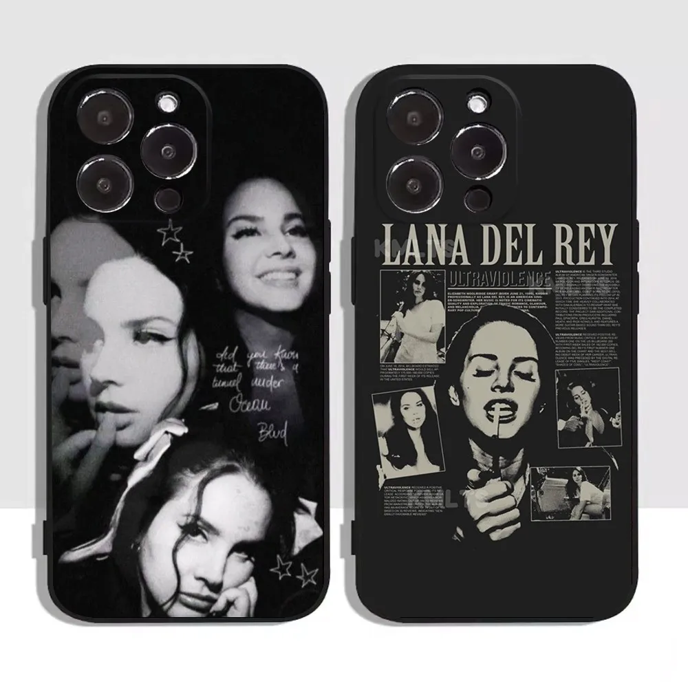 Чехол для телефона Singer iPhone 15 14 13 12 11 Plus Pro Max XS X XR SE Mini 8 7 Soft L-Lana D-Del R-Rey силиконовый