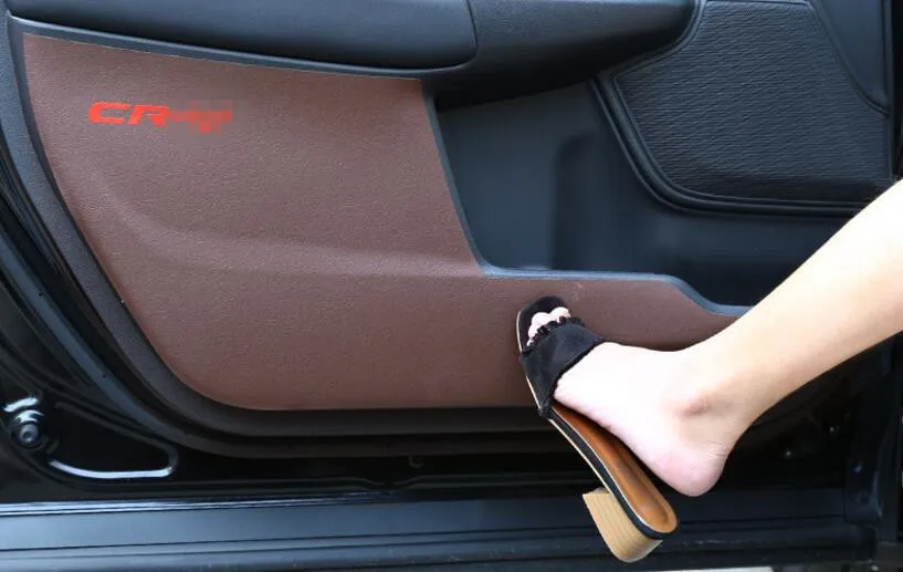 

4 шт. 2 цвета для Honda CRV 2017 кожаная Автомобильная Противоударная накладка защитная накладка для двери автомобиля декоративные аксессуары для ...