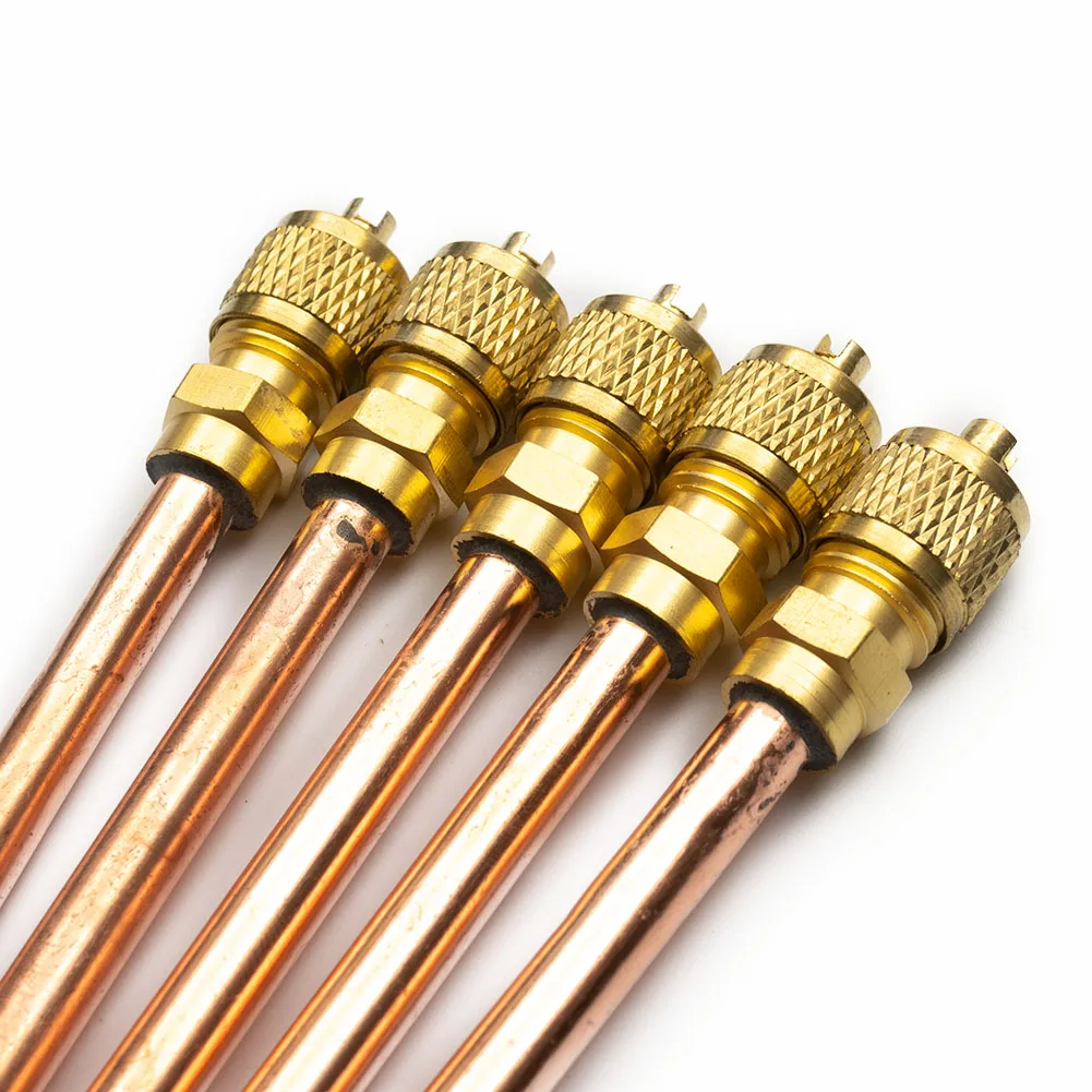 

Refrigeration Maintenance Valve Golden Refrigerators Set 3.4 Mpa 5Pcs Air Conditioner Copper Tube Filling Parts