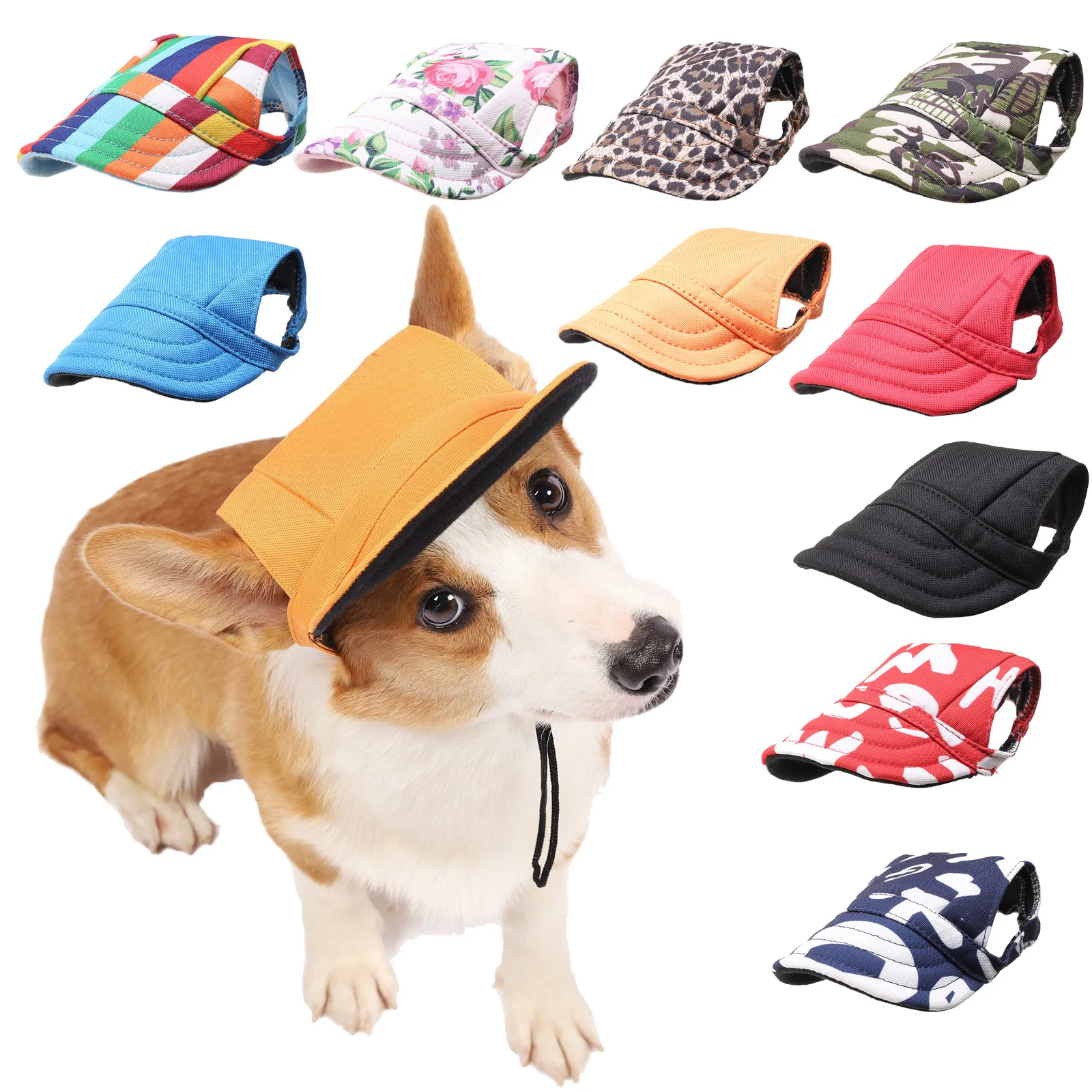 

Pet Dog Hat Baseball Cap Princess Hat Adjustable Outdoor Sun Protection Baseball Hat for Small Dogs and Kitty Pets Accessories