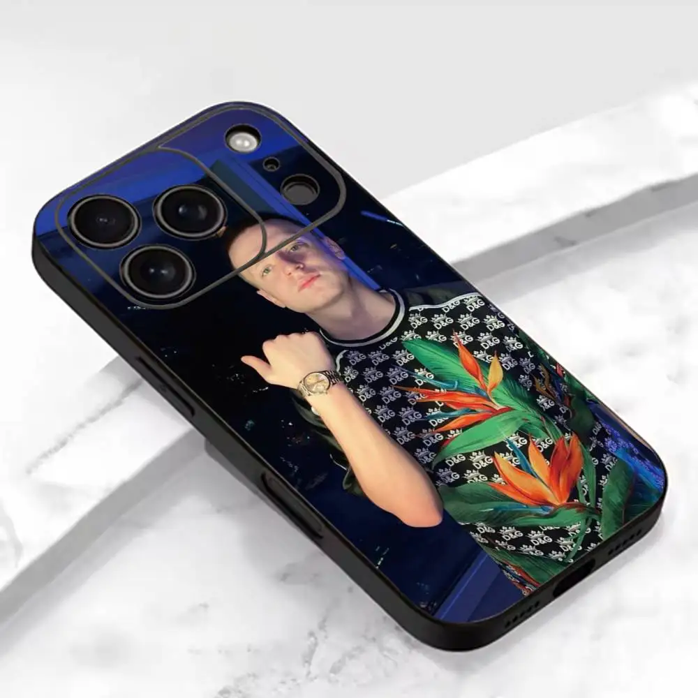 Фото Чехол для телефона T-Trash Streamer M-Mellstroy для iPhone 17, 16, 15, 14, 13, 12, 11 Plus, Pro Max и других моделей, мягкий черный чехол №4