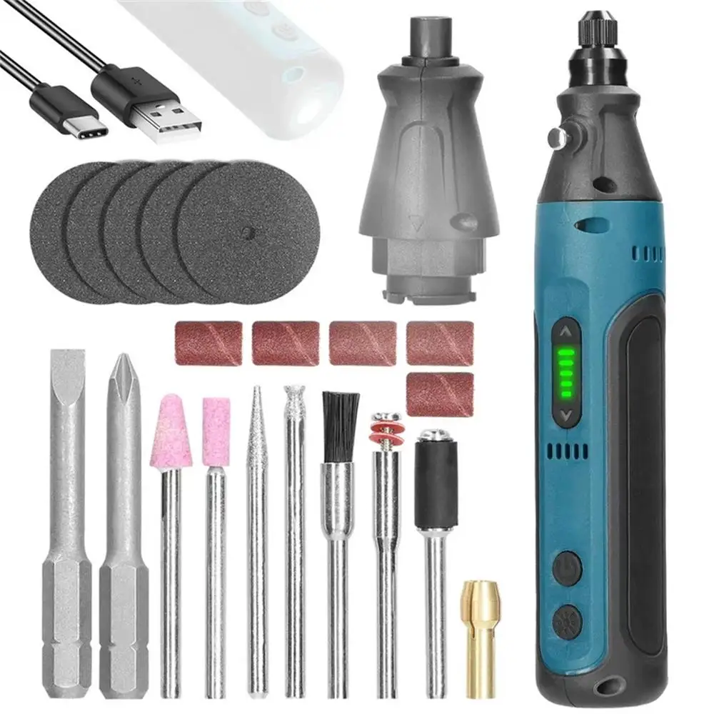 

Cordless Electric Screwdrivers Electric Grinder With Replaceable Chuck Battery Rechargeable Power Tool Set Household Maintenance