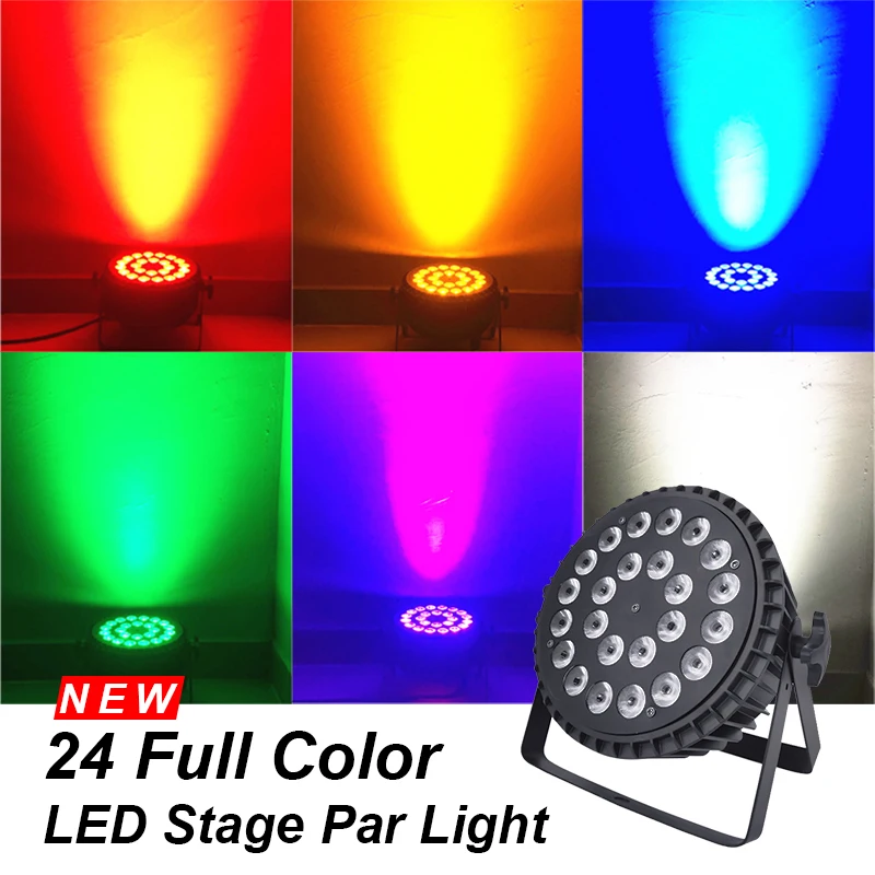 Stage Lighting Par Light 24x18W RGBWA UV Light 6in1 led professional lighting DMX512 dj disco effect light