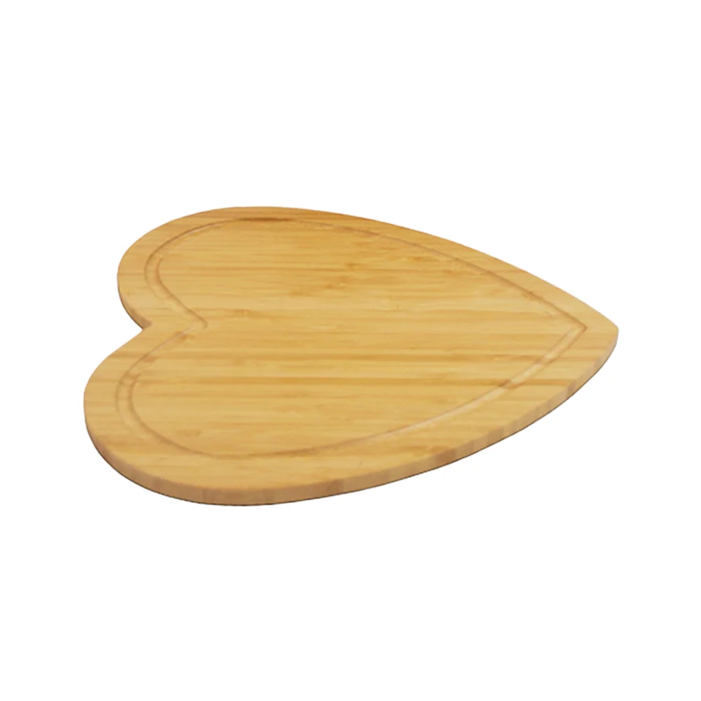 

Board Cutting Heart Chopping Tray Charcuterie Shaped Meat Plate Bamboowood Wooden Fruit Platter Serving Steak Vegetable Cut Dual