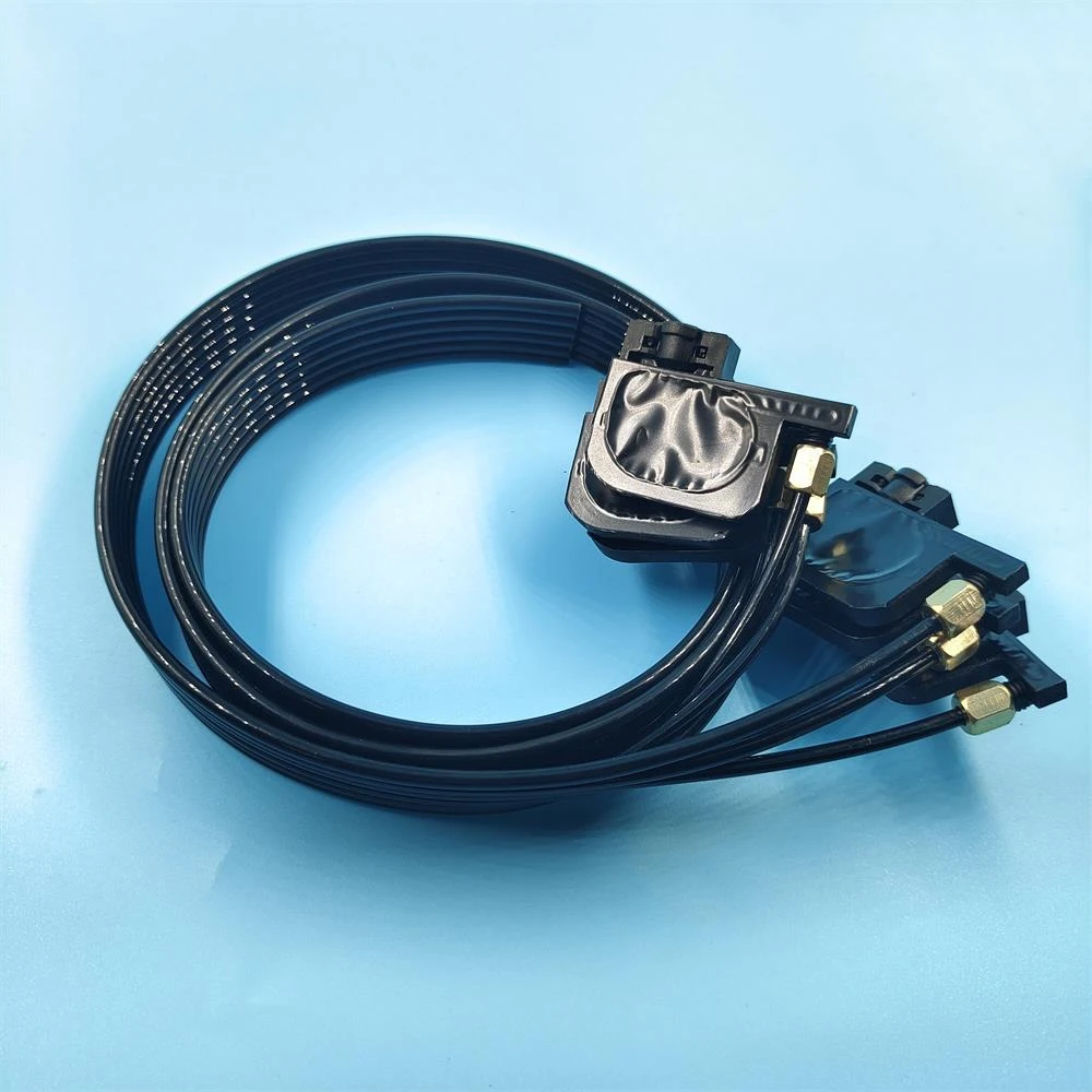 6 линий/Цветная чернильная трубка шланг труба 1 м с УФ малая заслонка винтовые