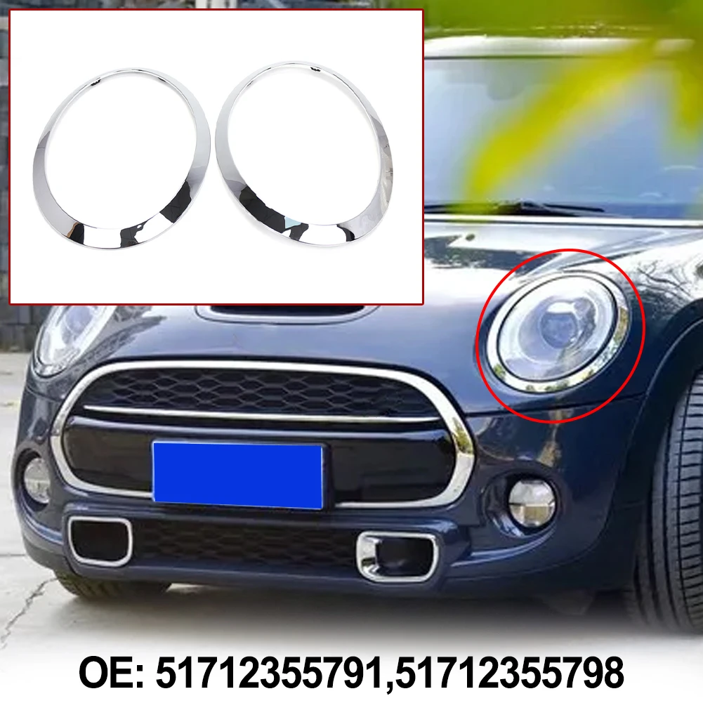 

Ring Bezel Headlight Trim Car Accessories Font Lamp Surround Cover 51712355791 51712355798 Car Styling Durable