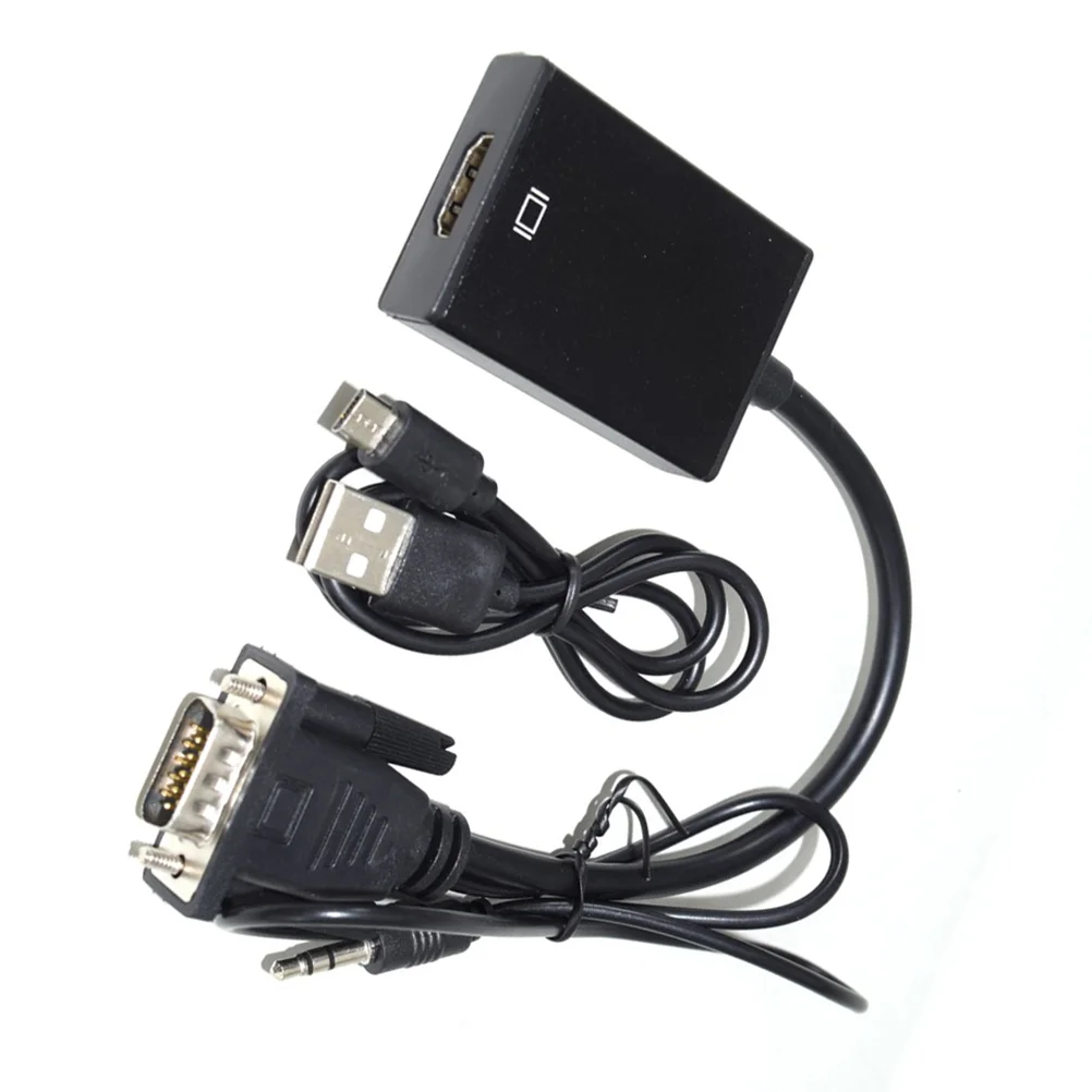 

To Cable Adapter Converter with Cable 1080P Free Copper for PC Laptop Projector HDTV (Black)