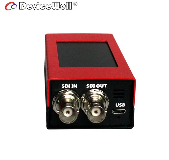 DeviceWell MD1103 NEW Version 2021 Mirco Converter V21 BiDirectional SDI/HDMI with LCD Screen & Speaker Power Supply 1080P60 |