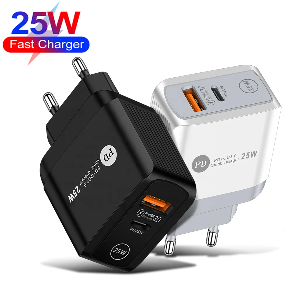 

USB C Charger Dual Port Fast Charger PD QC 3.0 Type C Wall Charging Block for iPhone 13 Pro Max 12 11 8 plus iPad Watch Samsung