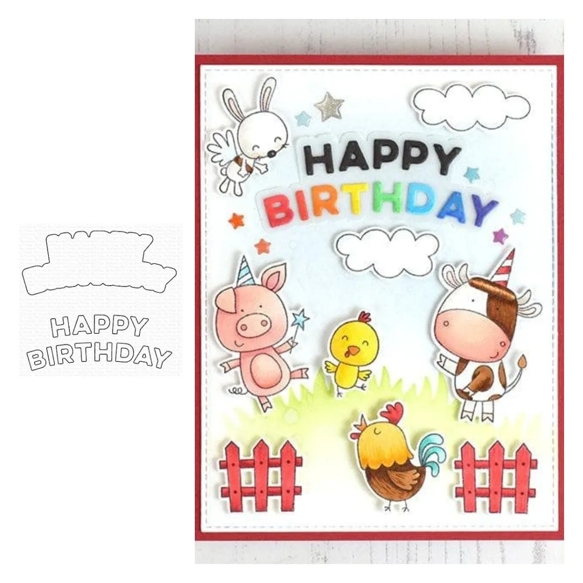 

Изогнутые штампы с надписью "Happy Birthday", металлические штампы, силиконовые штампы для скрапбукинга, новинка, альбом для фотографий, открытка, ...