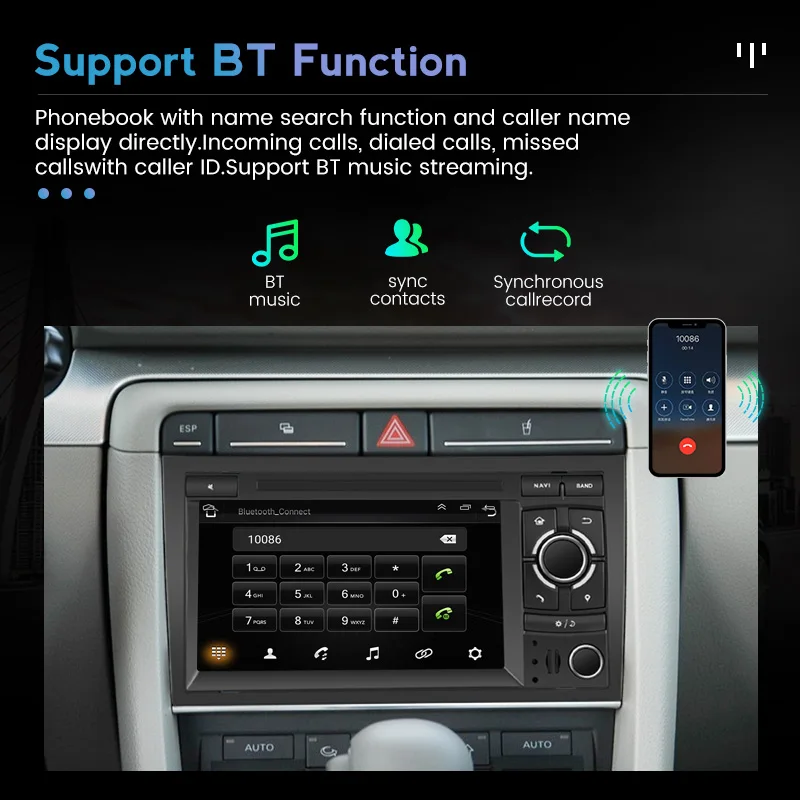 2DIN Android 11 автомобильный мультимедийный плеер радио для Audi A4 B8 B6 B7 S4 RS4 SEAT Exeo 2002-2008 RDS