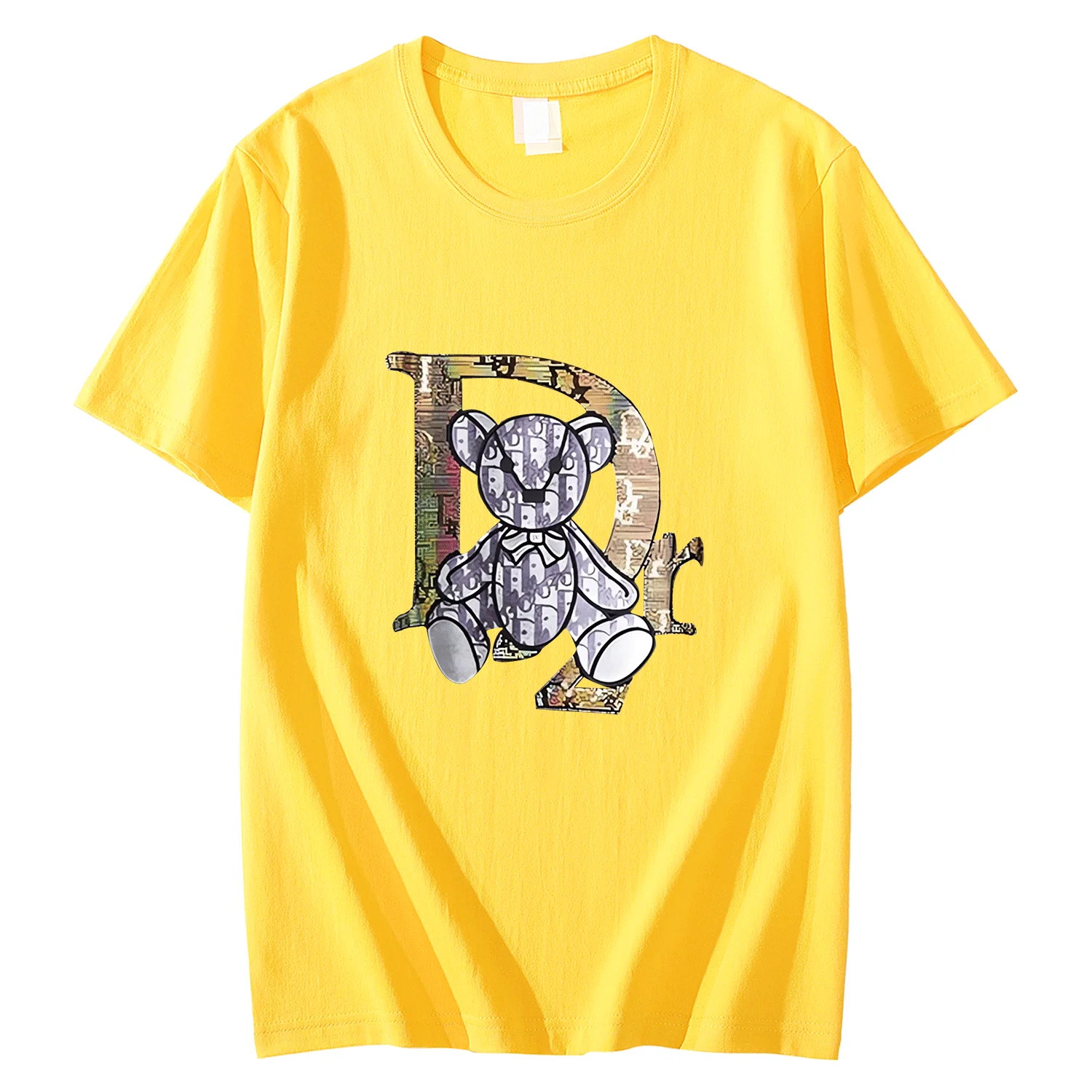 

Design Luxury Bear High-Quality 100%Cotton Print T-shirt Graphic Streetwear Female Male Casual Oversized T-shirt Hip Hop S-4XL