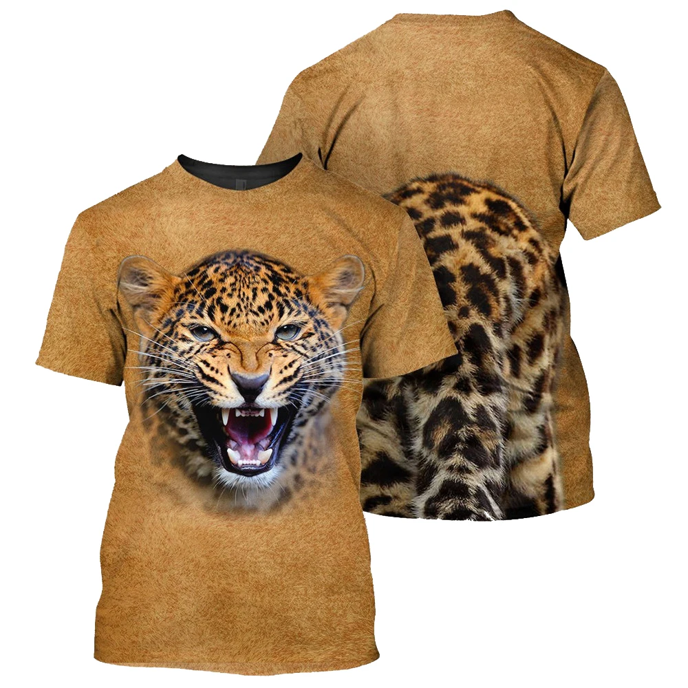 

Модные футболки CLOOCL с животными, Забавный Милый Гепард, футболки с 3D принтом спереди и сзади для мужчин и женщин, повседневные уличные Топы в стиле Харадзюку