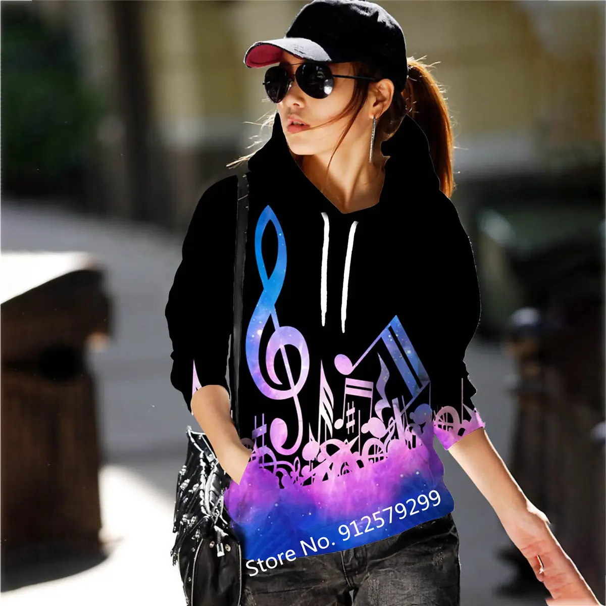 Cute Cartoon Sweatshirt Female Harajuku Streetwear Funny Hoodie Women Black Pullover Oversize Tops Vintage Hoodie