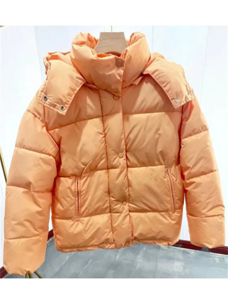 

Short Down Cotton Coat Women 2023 Winter New Fashion Korean Hooded Warmth Clothing