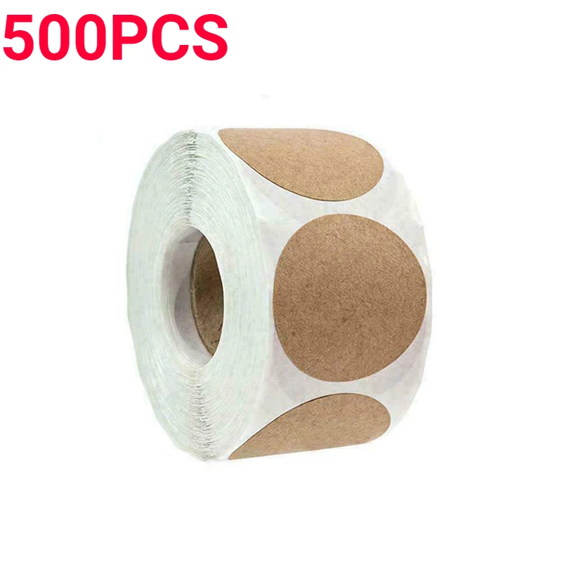 

Круглые наклейки из крафт-бумаги 500/1000 шт.