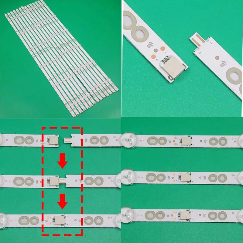 Полосы светодиодной подсветки для Philips 65PUS6162/12 65PUS6262/12 65PUS6272 65PUS6412/12 65PUS6503/12 LB65047 V0_02