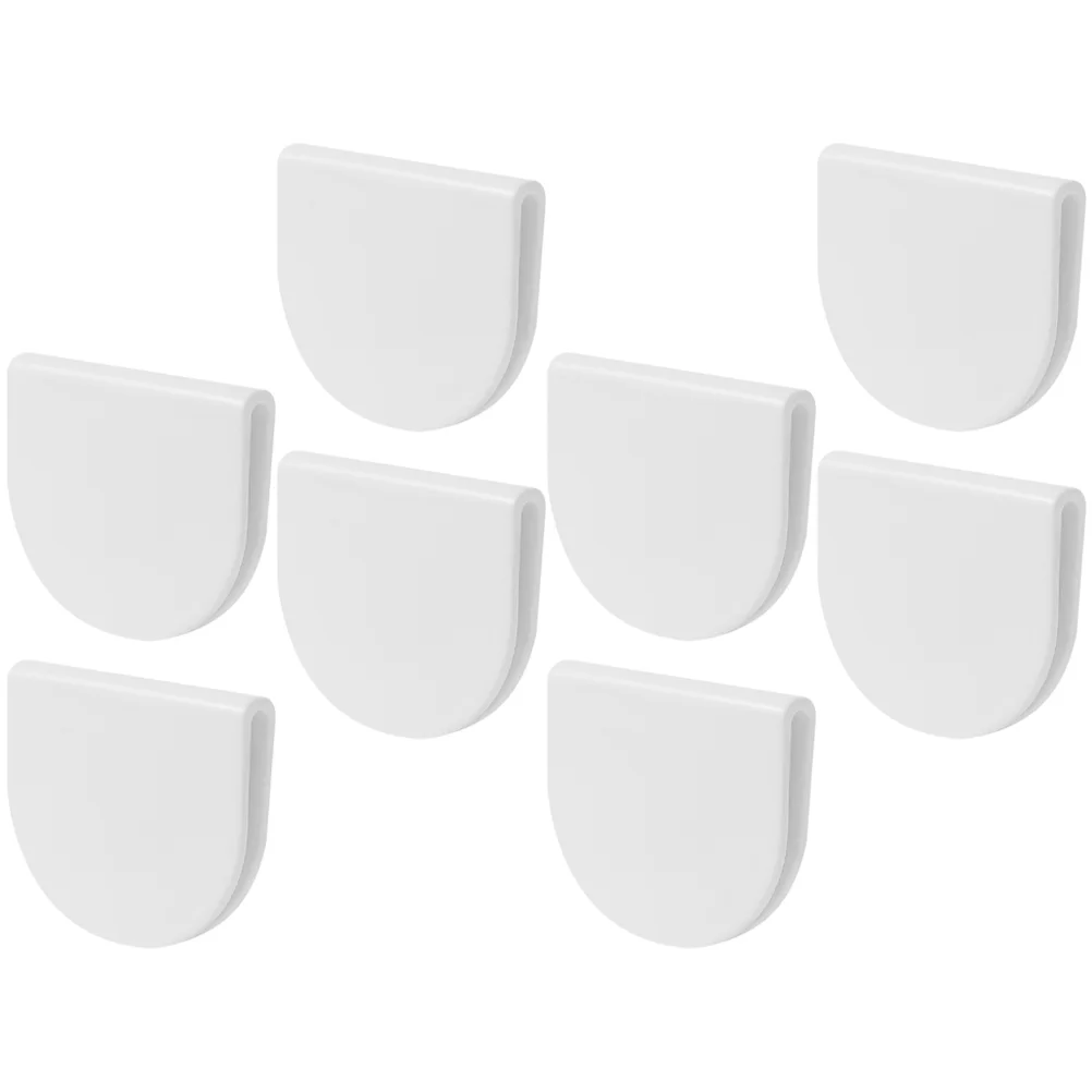 

8 Pcs Shower Curtain Clip Wall Splashproof Guard White Drapes Liner Clips Liners Curtains Protective