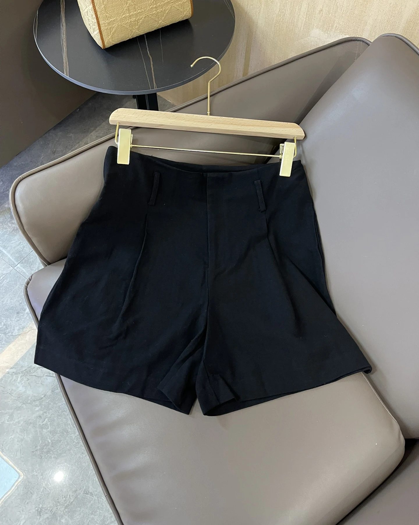 Женский офисный комплект из 2 предметов Свободный Топ хлопка и льна с V-образным