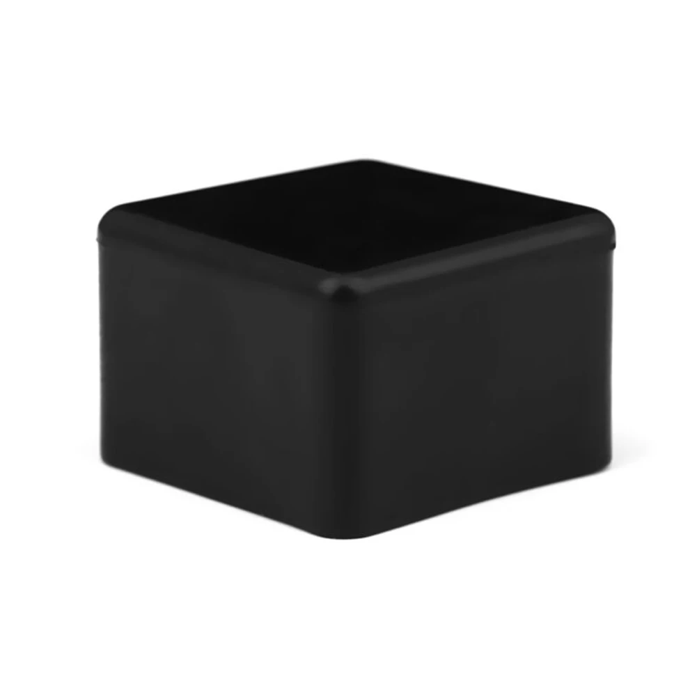

Interior Decoration Furniture Chair Leg Cap 12 Pcs Black Color Furniture PVC Material Rubber Feet Square Shape