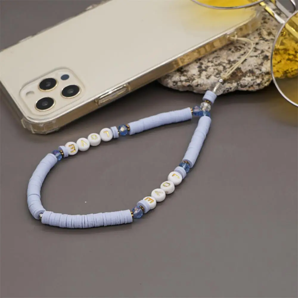 

Geometric Mobile Phone Lanyard Cord Rope Strap Lanyard High-quality Soft Pottery Phone Accessories Anti-lost Mobile Phone Chain