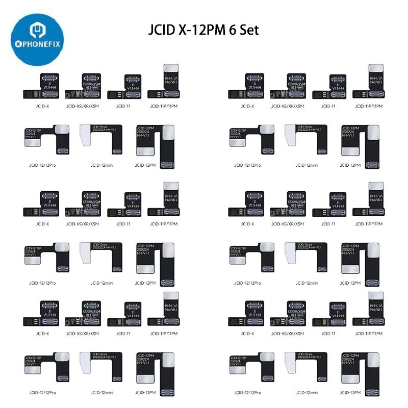 JCID Face ID Ремонт без пайки FPC гибкий кабель для iPhone X/XS MAX/XR/11/11 Pro/11 Pro Max/12/12 Pro/12 mini/12 Max