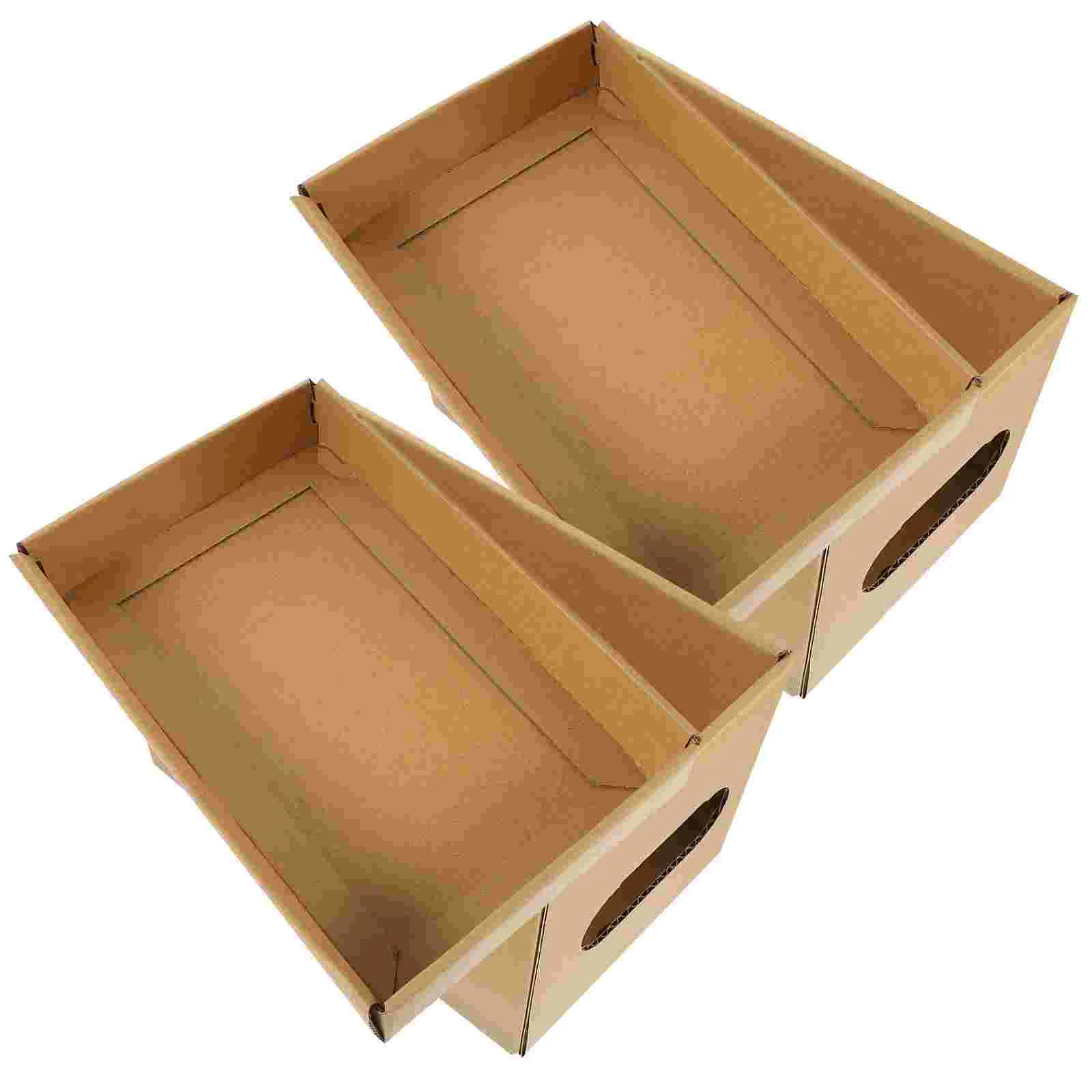 

2 pcs Document Box File Storage Holder Paper Storage Box File Storage Case School Office File Organizer