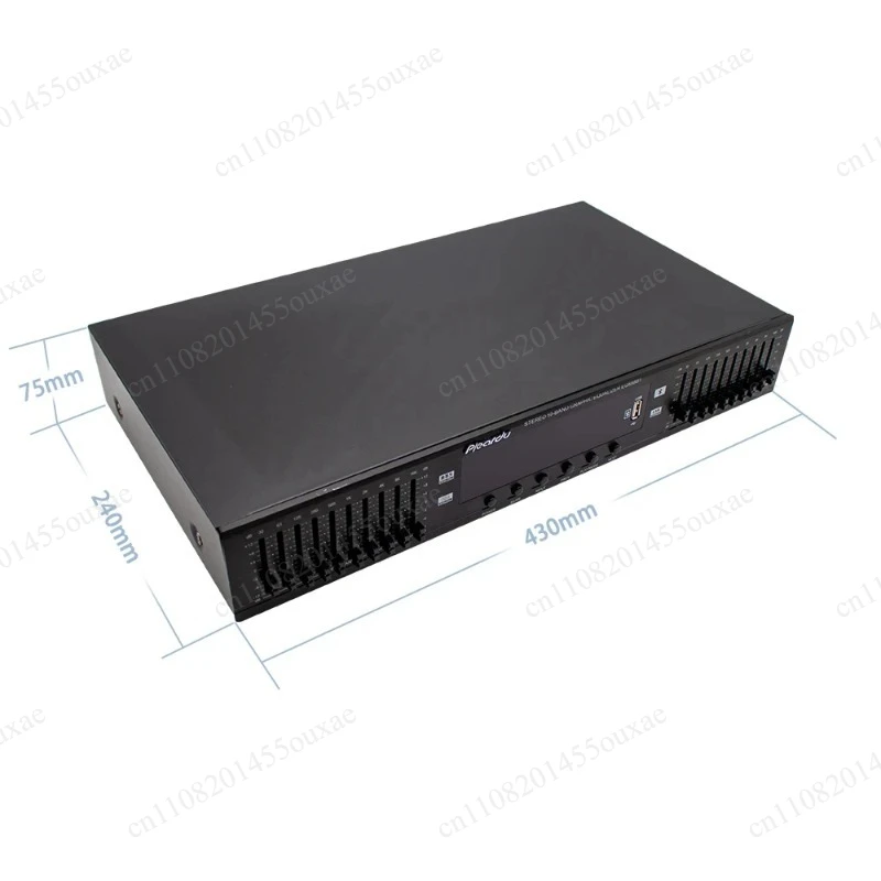 Фото EQ-898 220В Двухканальный 10-полосный HIFI-эквалайзер с Bluetooth и USB, цифровой стерео предусилитель №4