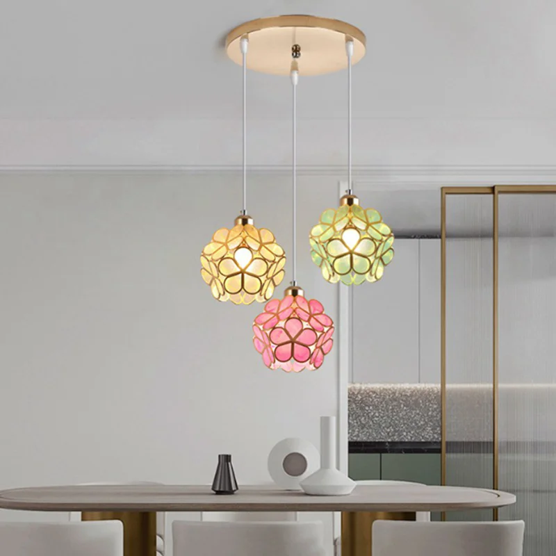 

Pendant Light Modern Dining Room Chandeli Luxury Flower Corridor Balcony Hall Entrance Ceiling Lamp Interior Decorative Lighting