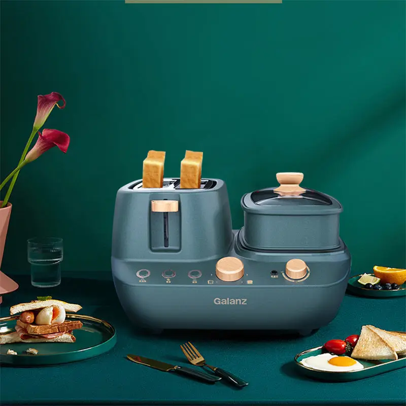 

220V Breakfast machine net celebrity household multi-function toaster automatic toasted sandwich toaster toaster EU UK