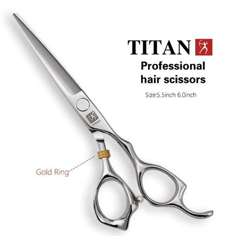 Ножницы для волос TITAN HIRLD 6 дюймов - профессиональный инструмент для стрижки — пример использования