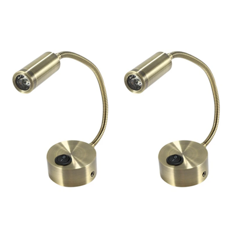 

3W + Switch LED Wall Light Fixture Wall Type, Used For Reading Bedroom Lamp Hose Spotlight Elbow