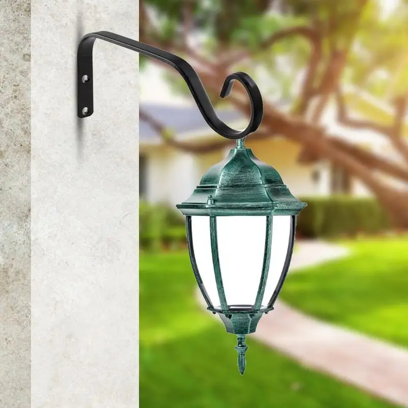 

Inch Iron Hook Hang Lantern Plant Flower Pot Wrought Iron Hooks Garden Decoration Wall Hanging Hook Hanger Rack Wall Decora