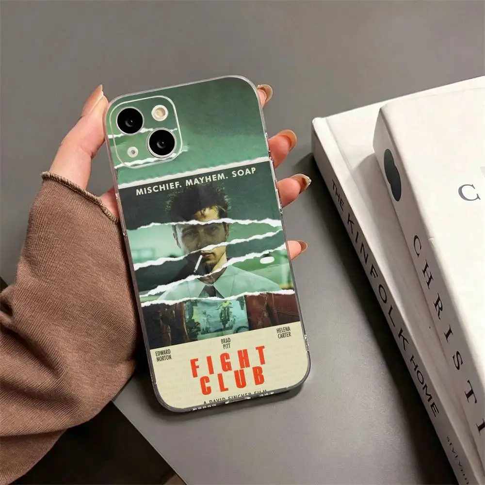 Фото Модный уникальный чехол F-Fight C-Club Movie для iPhone 17, 16, 15, 14, 13, 12, 11 Plus, Pro Max, мягкий прозрачный чехол №4