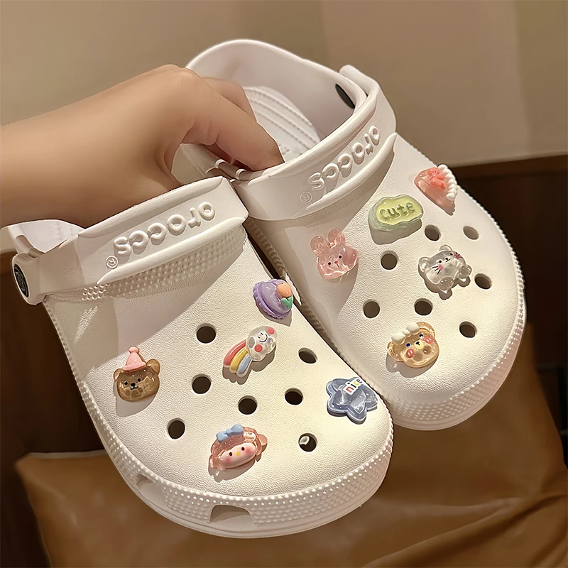 10 шт./компл. подвески для обуви с милыми мультяшными животными украшения пряжкой